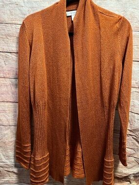 Dark orange cardigan sweater-Ladies Small